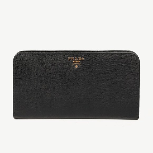 Prada Large Black Saffiano Leather Wallet - Picture 1 of 13